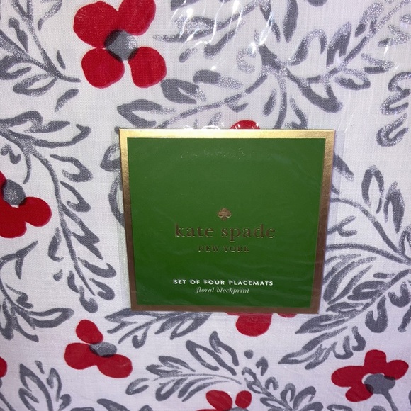 Kate spade placemats floral blockprint - Picture 2 of 3